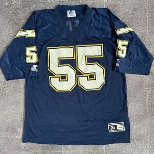 Men's Vintage 90's Starter San Diego Chargers Junior Seau Blue Jersey Sz L (48)